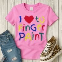 I Heart Love To Finger Paint IM Paint Women's T-Shirt thumb 3