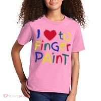 I Heart Love To Finger Paint IM Paint Kids T-Shirt thumb 2