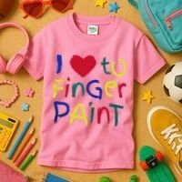 I Heart Love To Finger Paint IM Paint Kids T-Shirt thumb 3