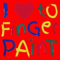 I Heart Love To Finger Paint IM Paint Santa Hat thumb 1
