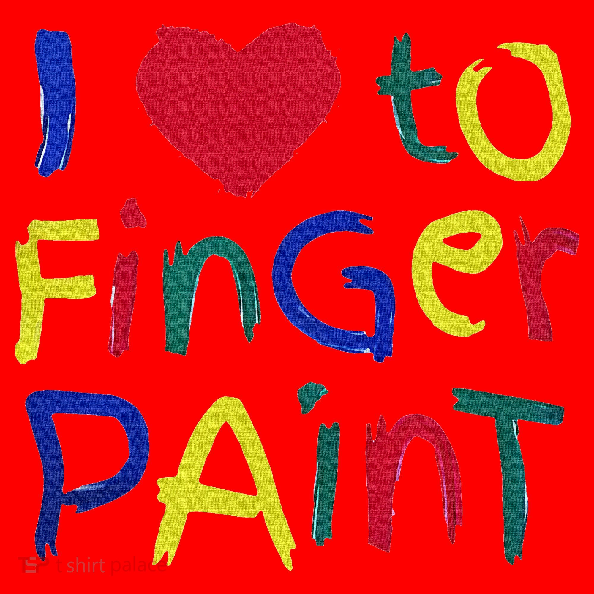 I Heart Love To Finger Paint IM Paint Santa Hat