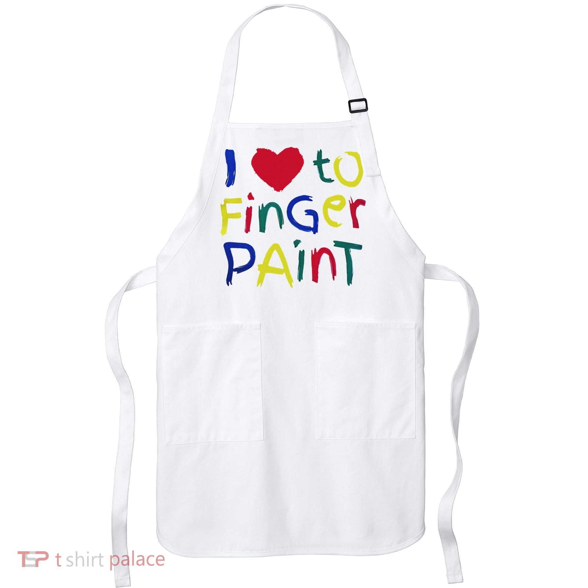 I Heart Love To Finger Paint IM Paint Apron