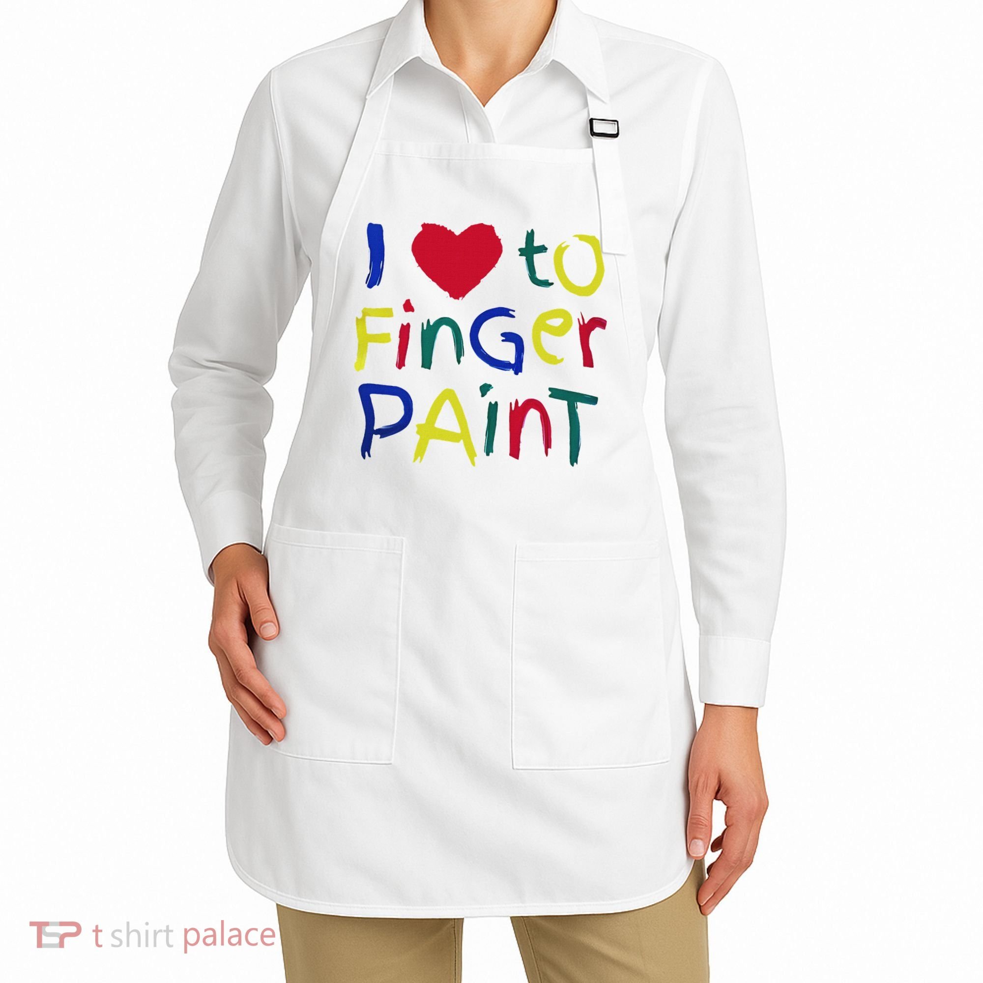 I Heart Love To Finger Paint IM Paint Apron