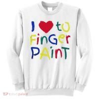 I Heart Love To Finger Paint IM Paint Sweatshirt thumb 0
