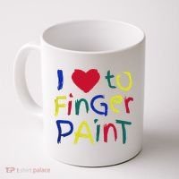 I Heart Love To Finger Paint IM Paint Coffee Mug thumb 0