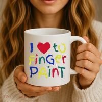 I Heart Love To Finger Paint IM Paint Coffee Mug thumb 3