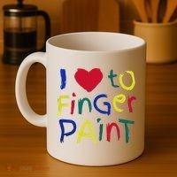 I Heart Love To Finger Paint IM Paint Coffee Mug thumb 4