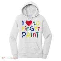 I Heart Love To Finger Paint IM Paint Women's Hoodie thumb 0
