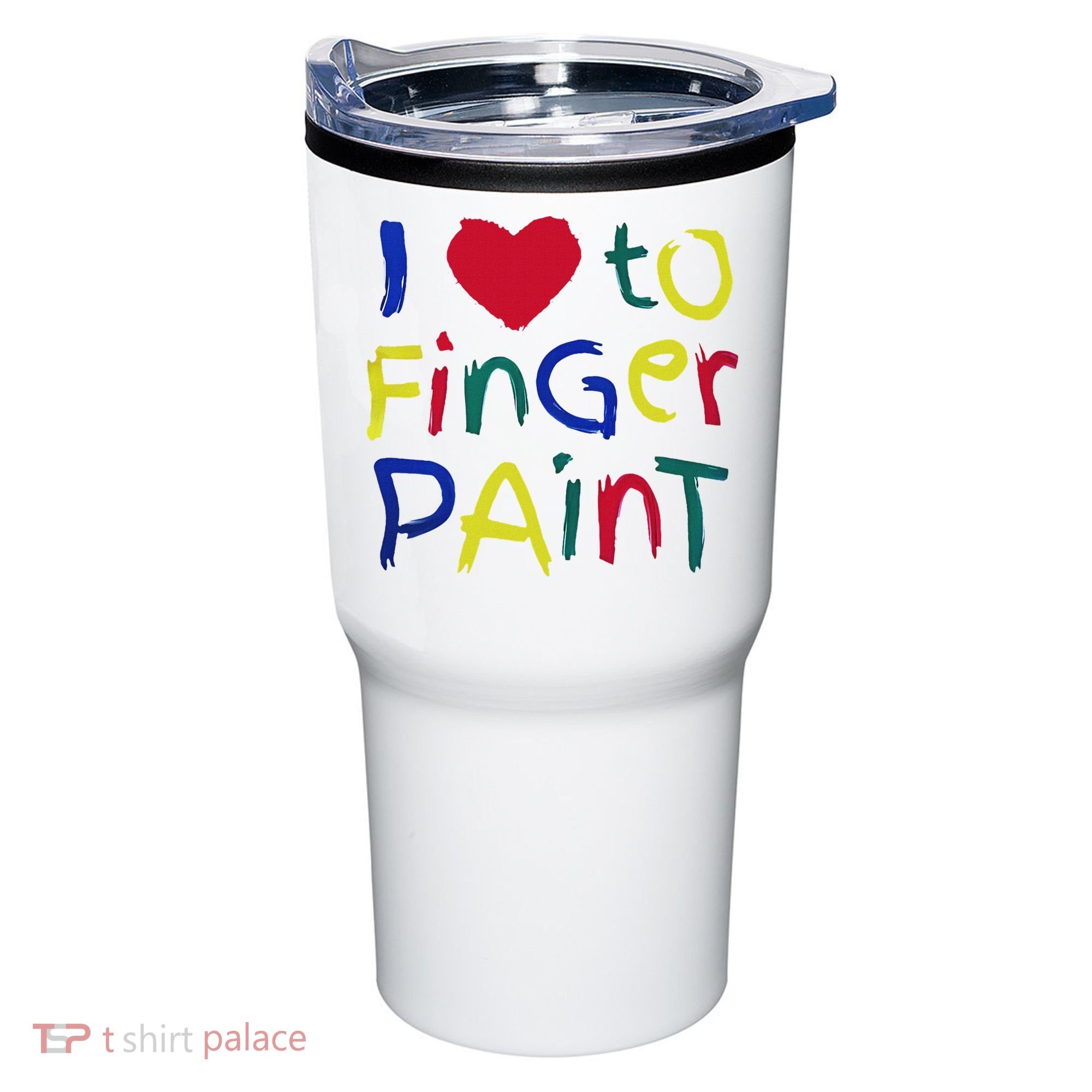 I Heart Love To Finger Paint IM Paint Tumbler