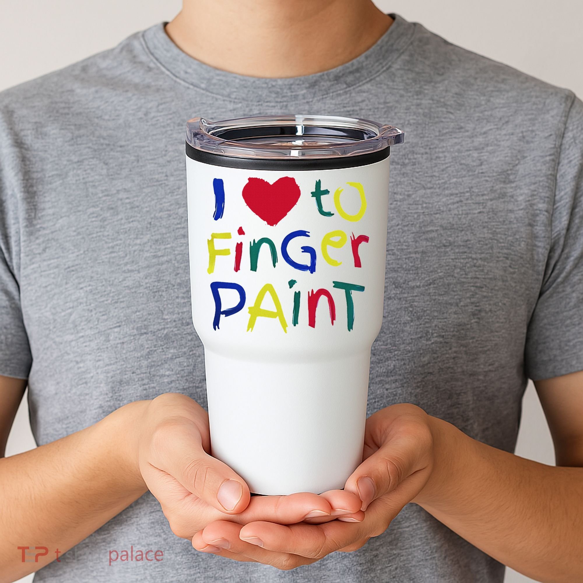 I Heart Love To Finger Paint IM Paint Tumbler
