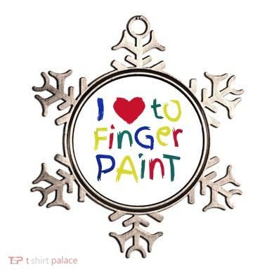 I Heart Love To Finger Paint IM Paint Ornament