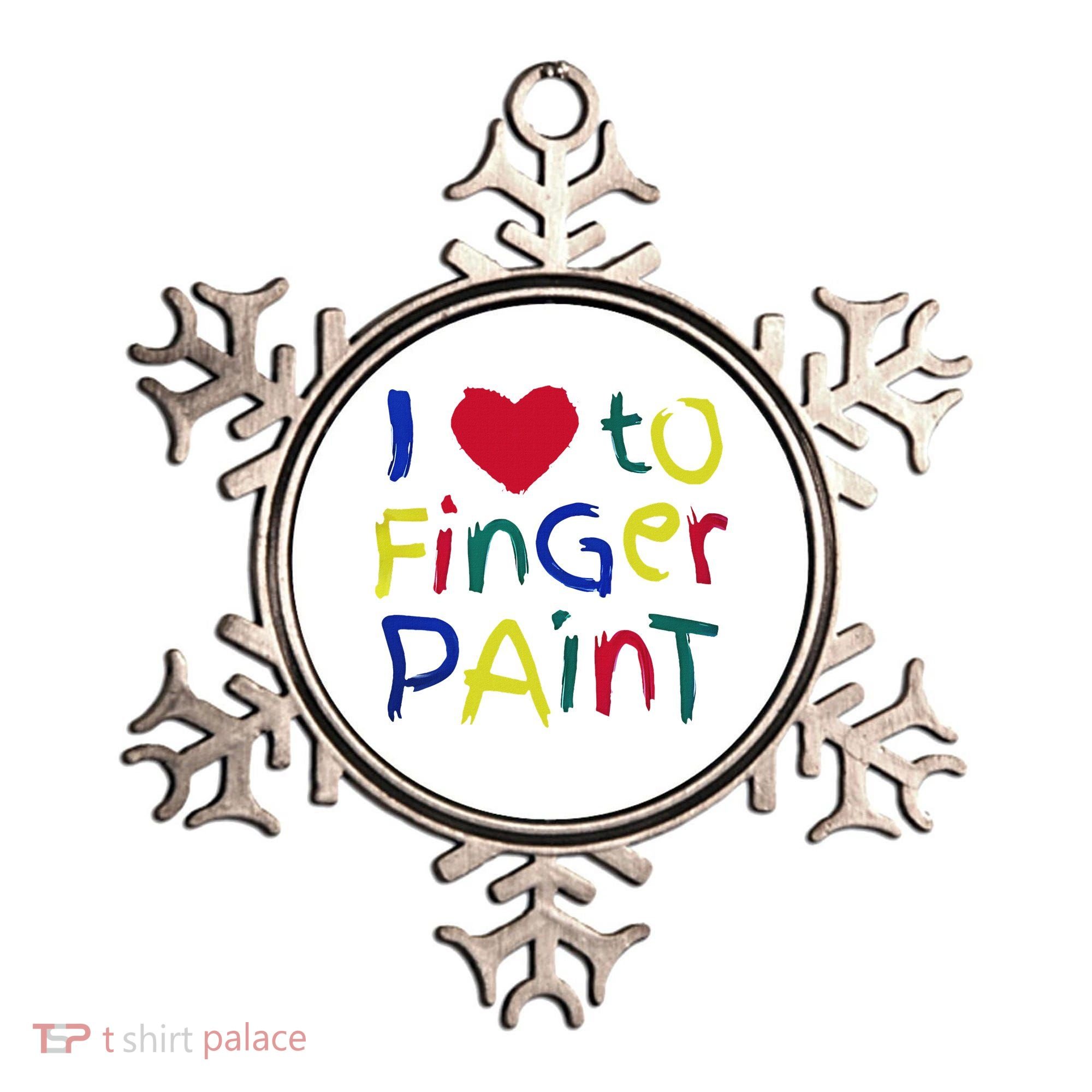 I Heart Love To Finger Paint IM Paint Ornament