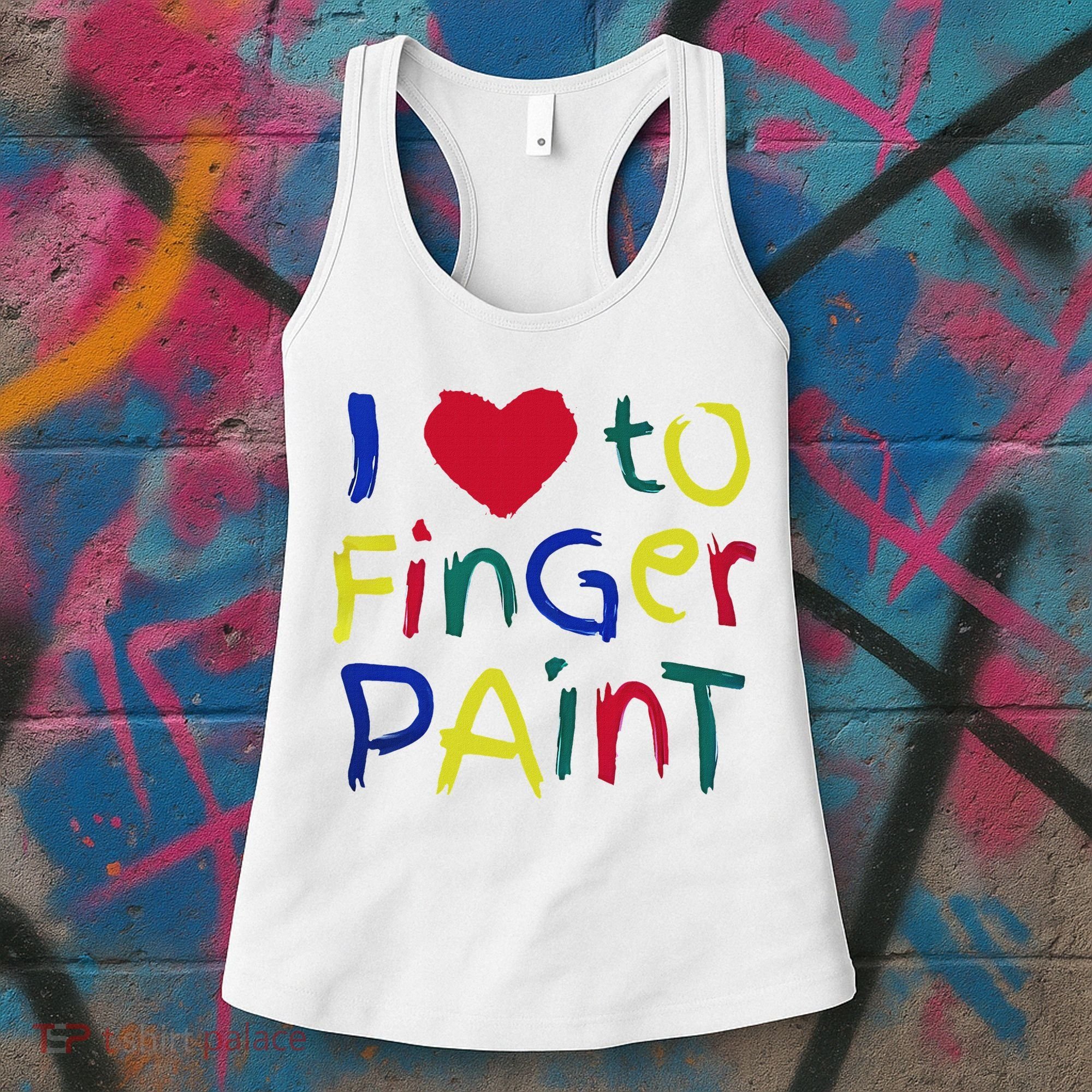 I Heart Love To Finger Paint IM Paint Women's Tank Top
