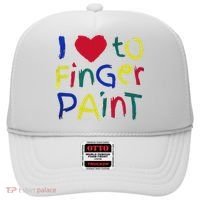 I Heart Love To Finger Paint IM Paint Hat thumb 0
