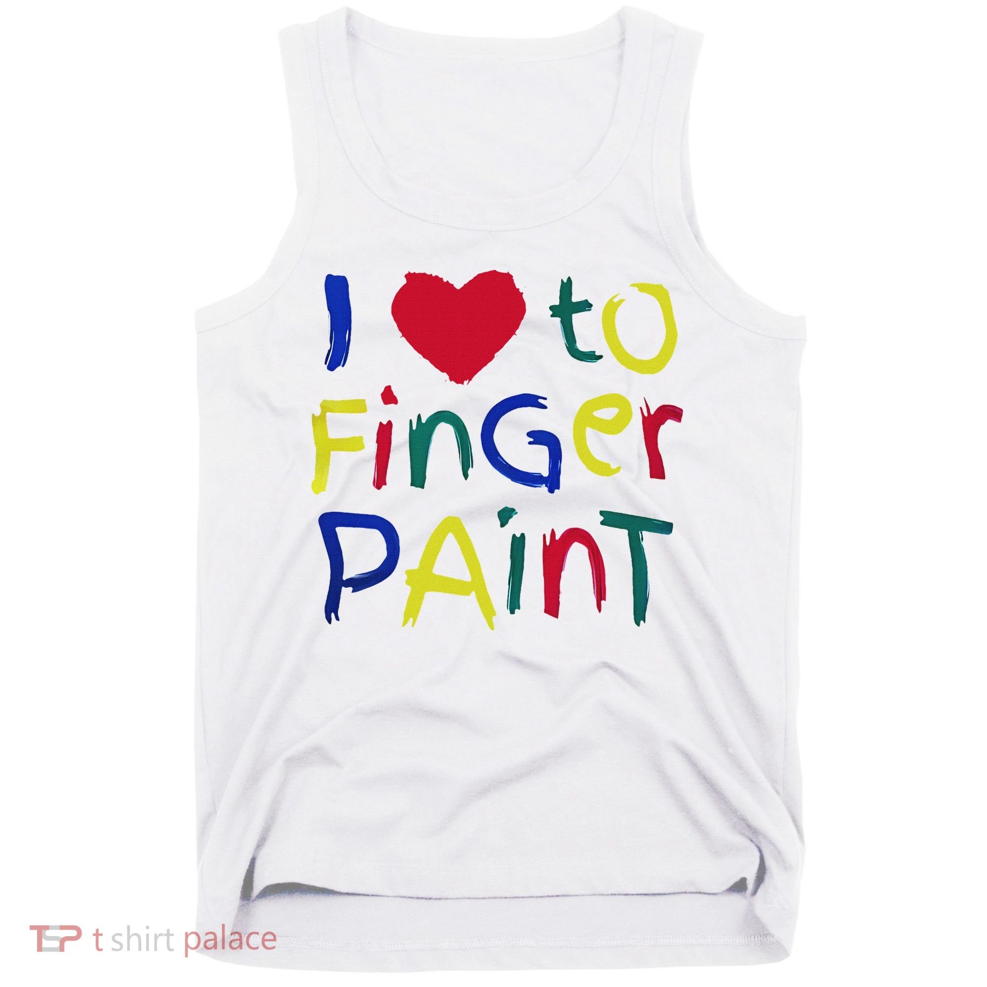 I Heart Love To Finger Paint IM Paint Tank Top