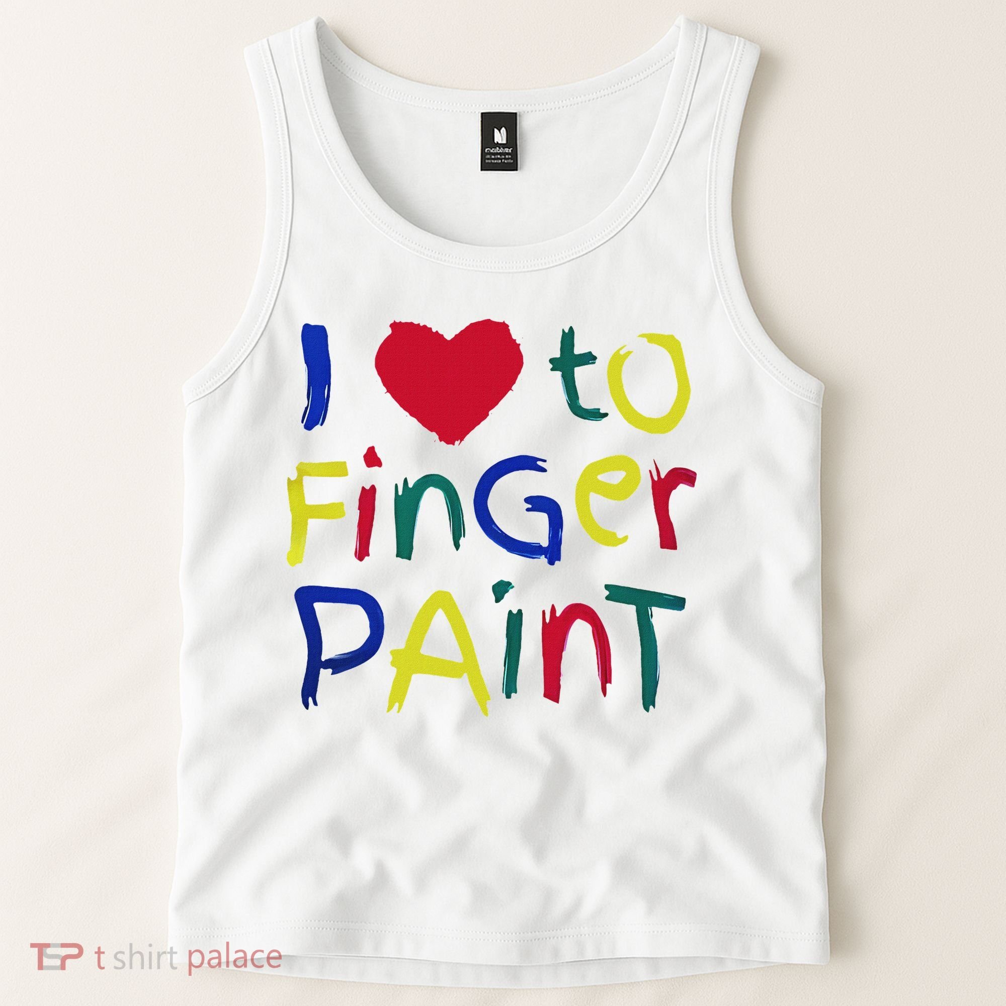 I Heart Love To Finger Paint IM Paint Tank Top