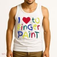 I Heart Love To Finger Paint IM Paint Tank Top thumb 3