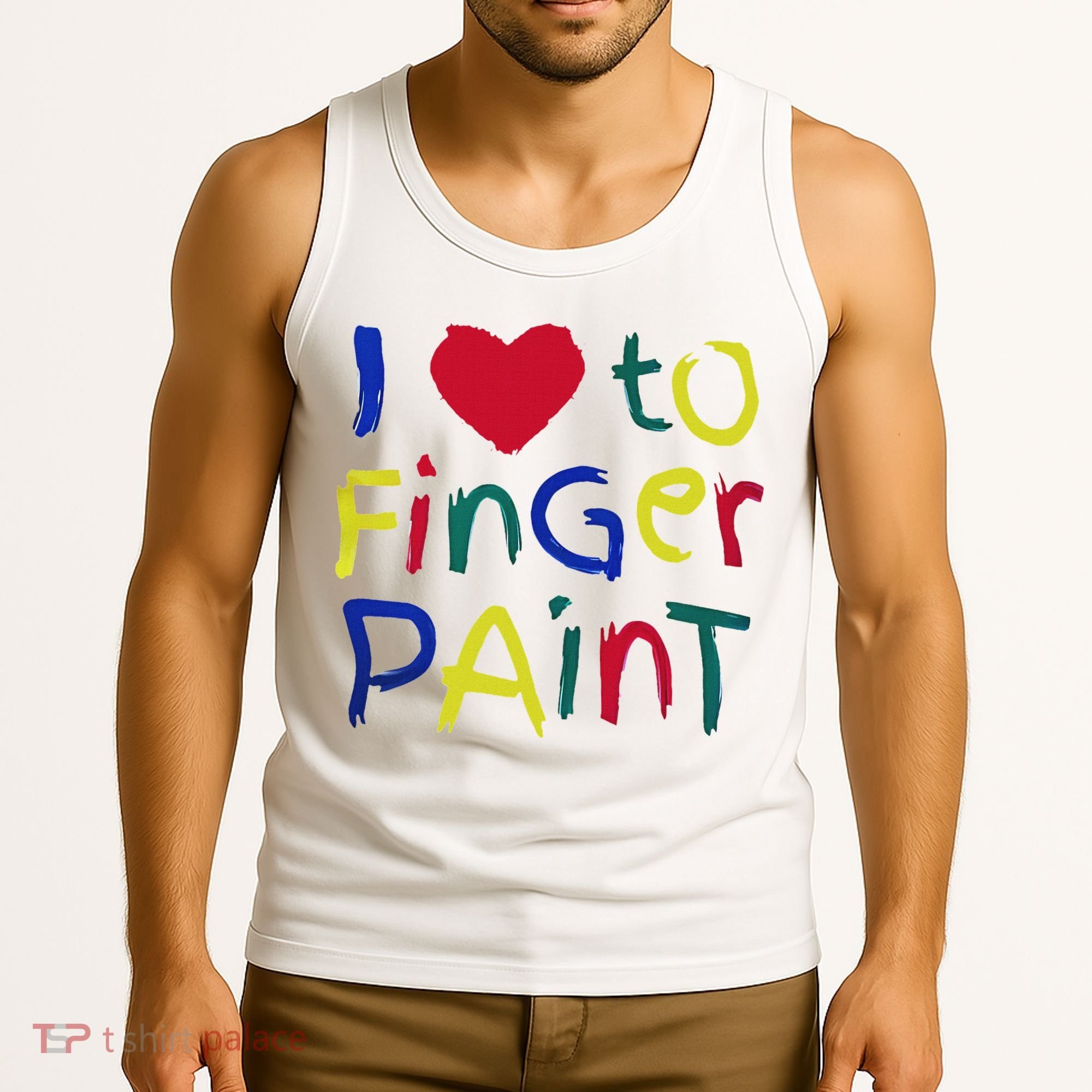 I Heart Love To Finger Paint IM Paint Tank Top