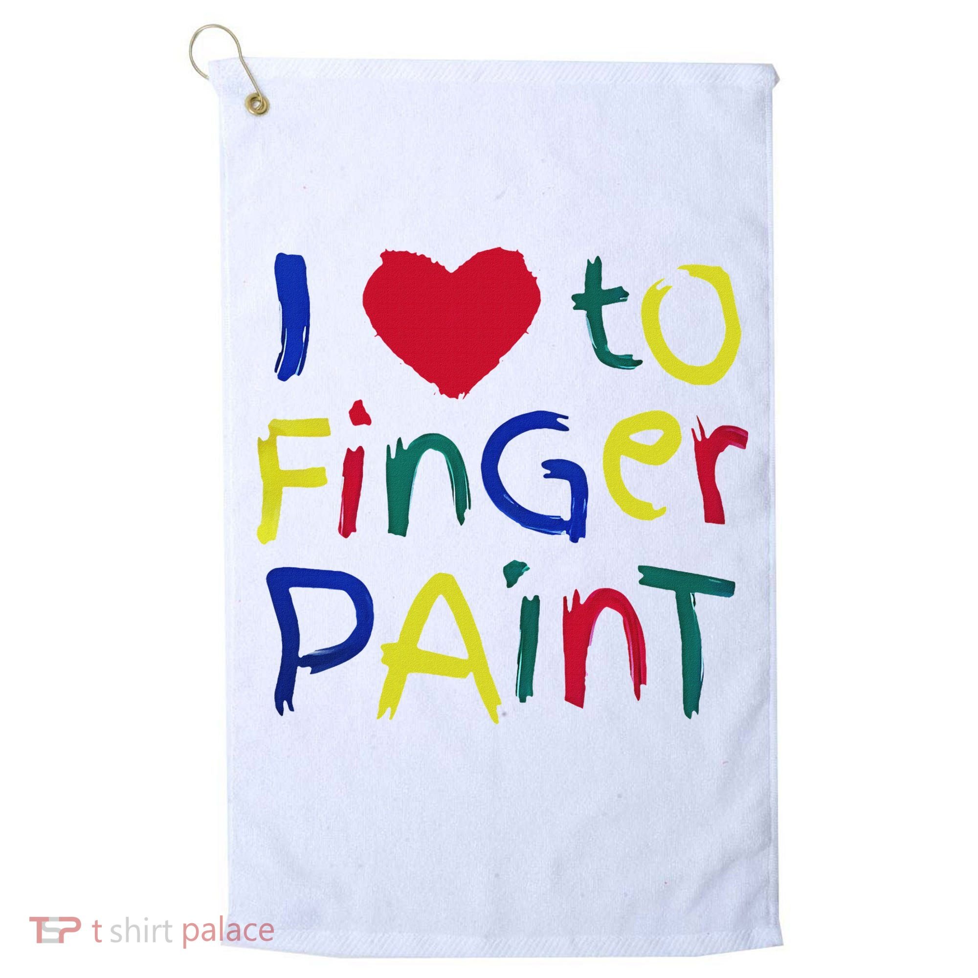 I Heart Love To Finger Paint IM Paint Golf Towel