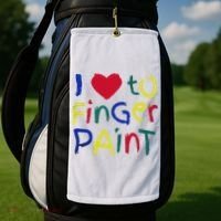 I Heart Love To Finger Paint IM Paint Golf Towel thumb 2
