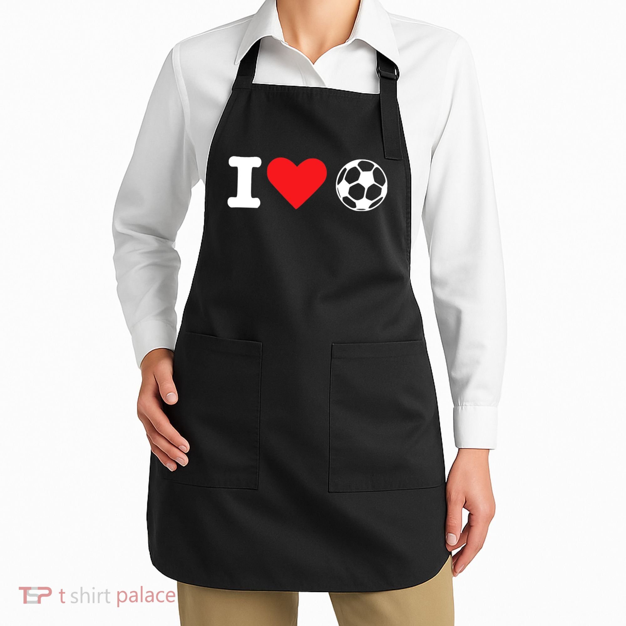 I Heart Love Soccer Unisex T Apron