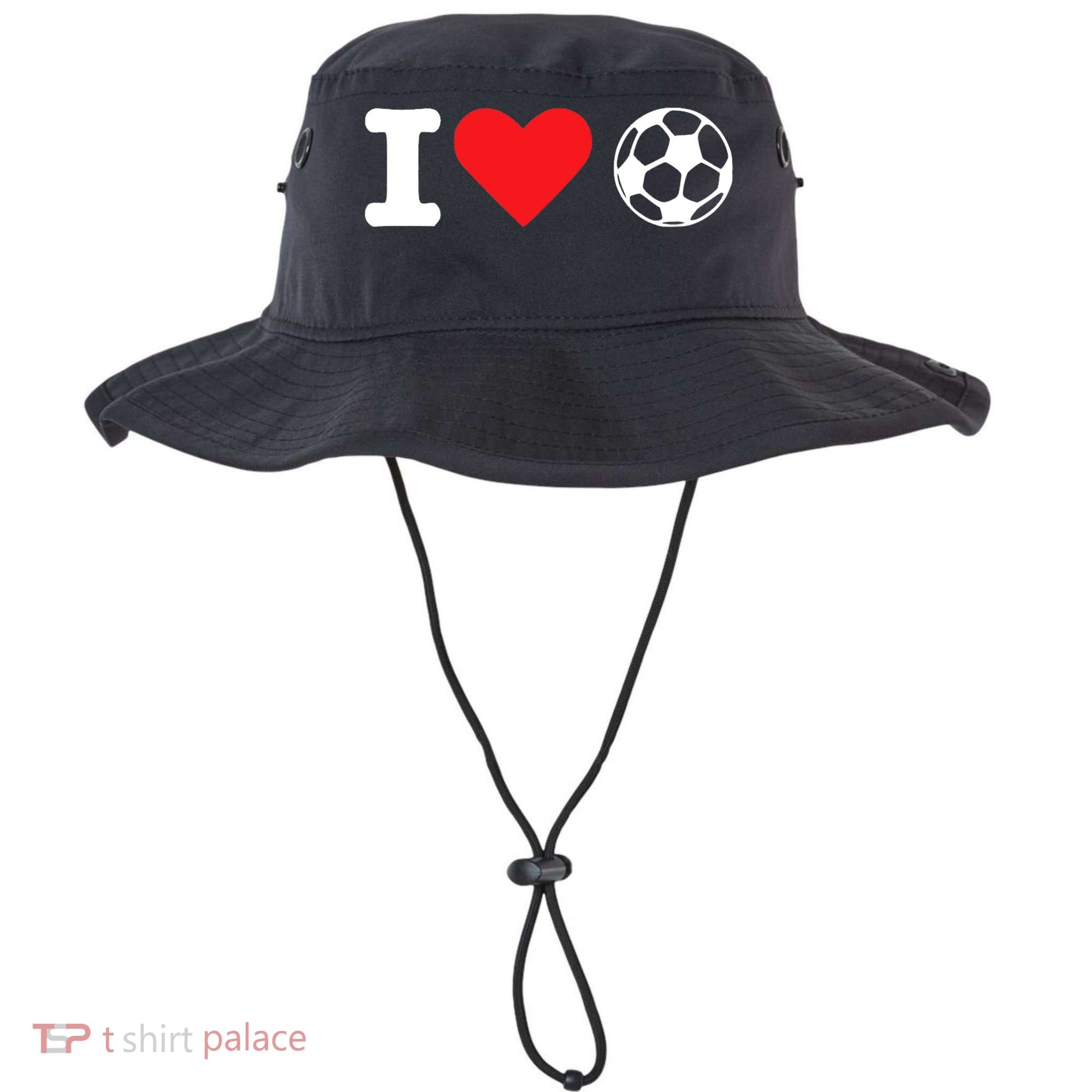 I Heart Love Soccer Unisex T Bucket Hat
