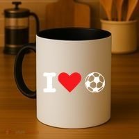I Heart Love Soccer Unisex T Coffee Mug thumb 4