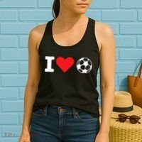 I Heart Love Soccer Unisex T Women's Tank Top thumb 2