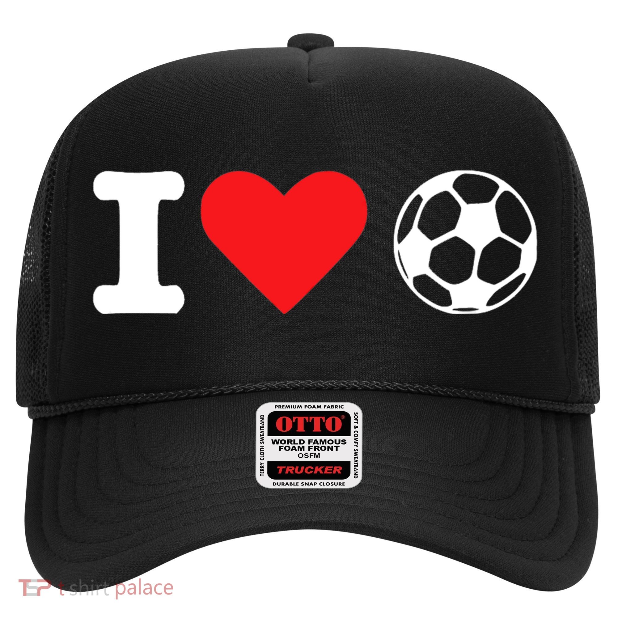 I Heart Love Soccer Unisex T Hat