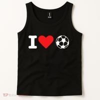 I Heart Love Soccer Unisex T Tank Top thumb 2