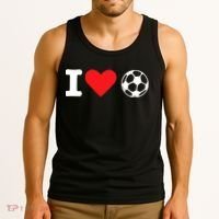 I Heart Love Soccer Unisex T Tank Top thumb 3