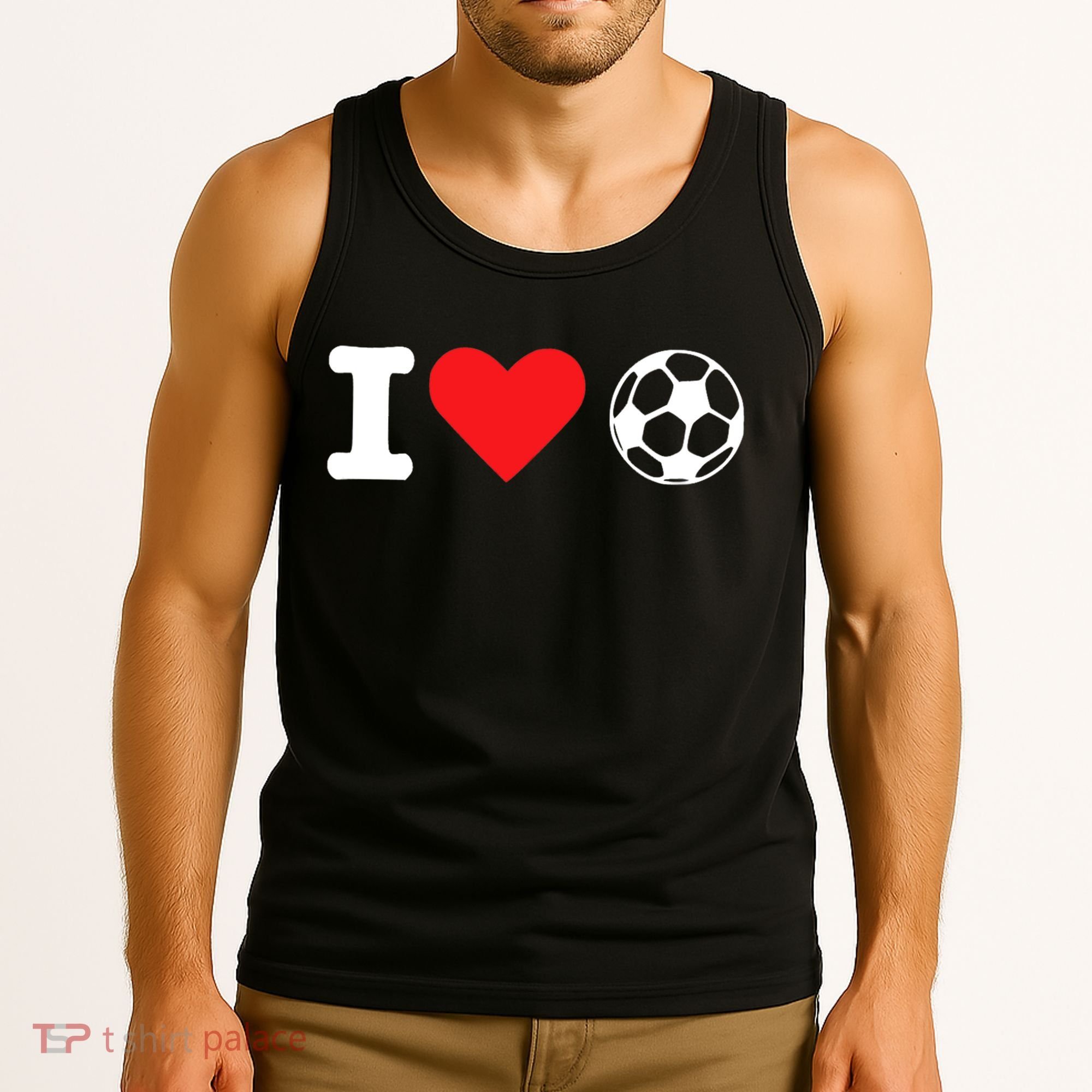 I Heart Love Soccer Unisex T Tank Top