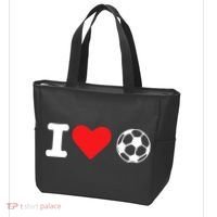I Heart Love Soccer Unisex T Tote Bag thumb 3