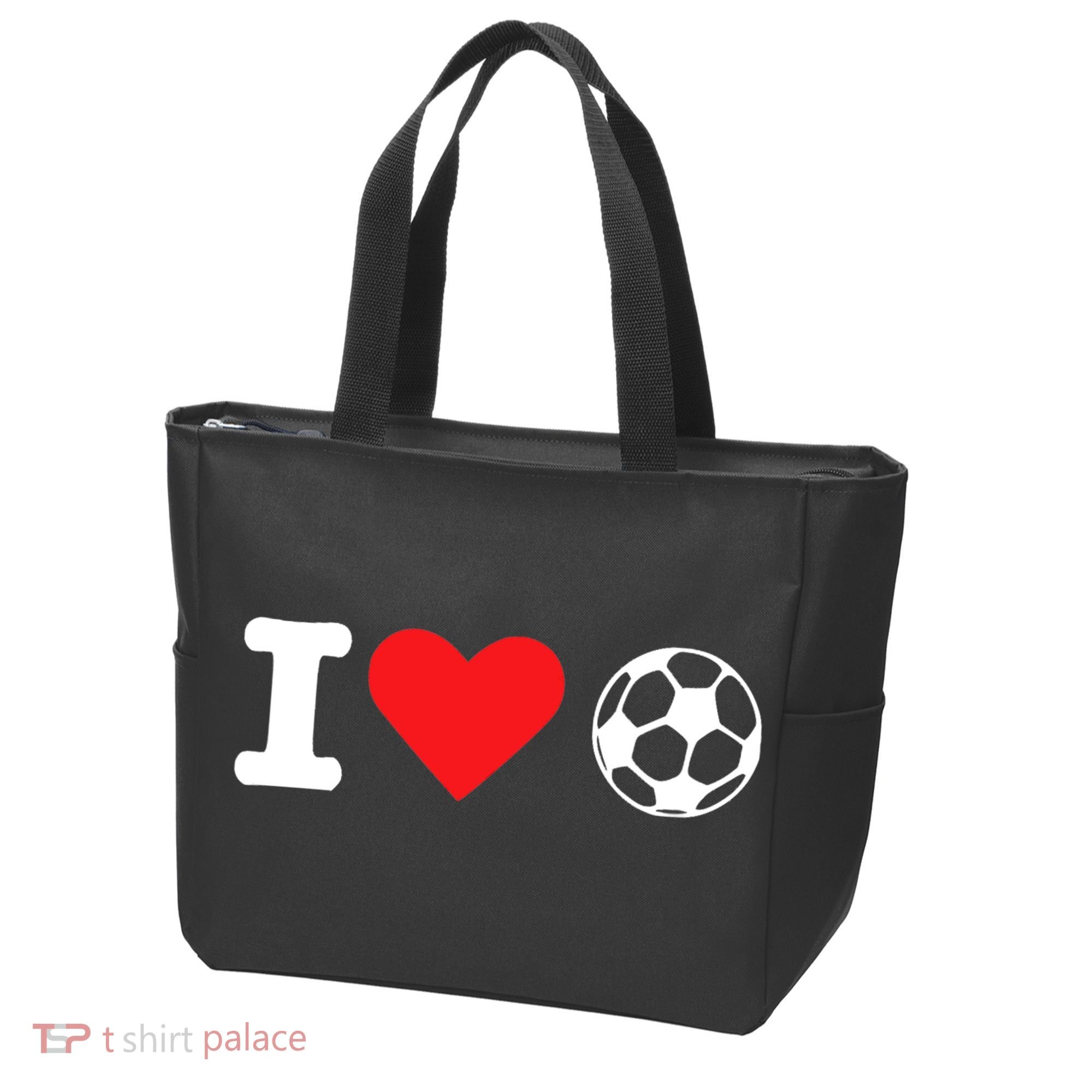 I Heart Love Soccer Unisex T Tote Bag