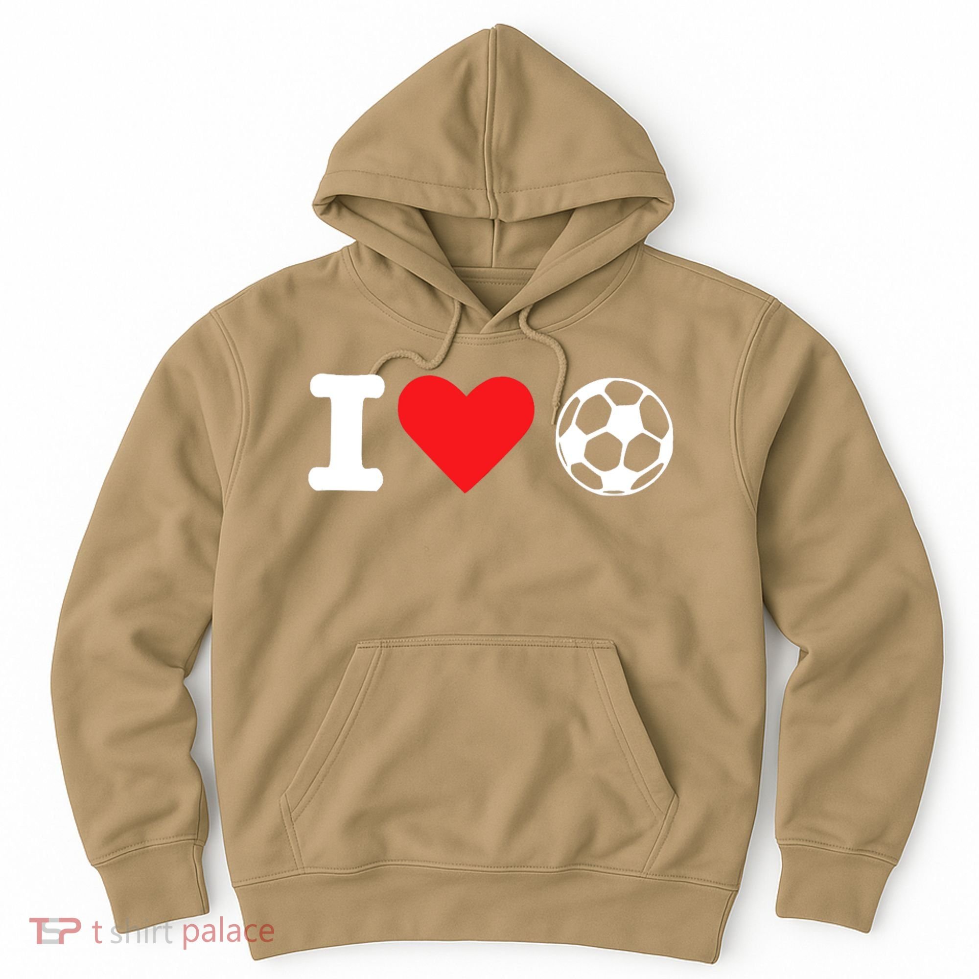 I Heart Love Soccer Unisex T Hoodie
