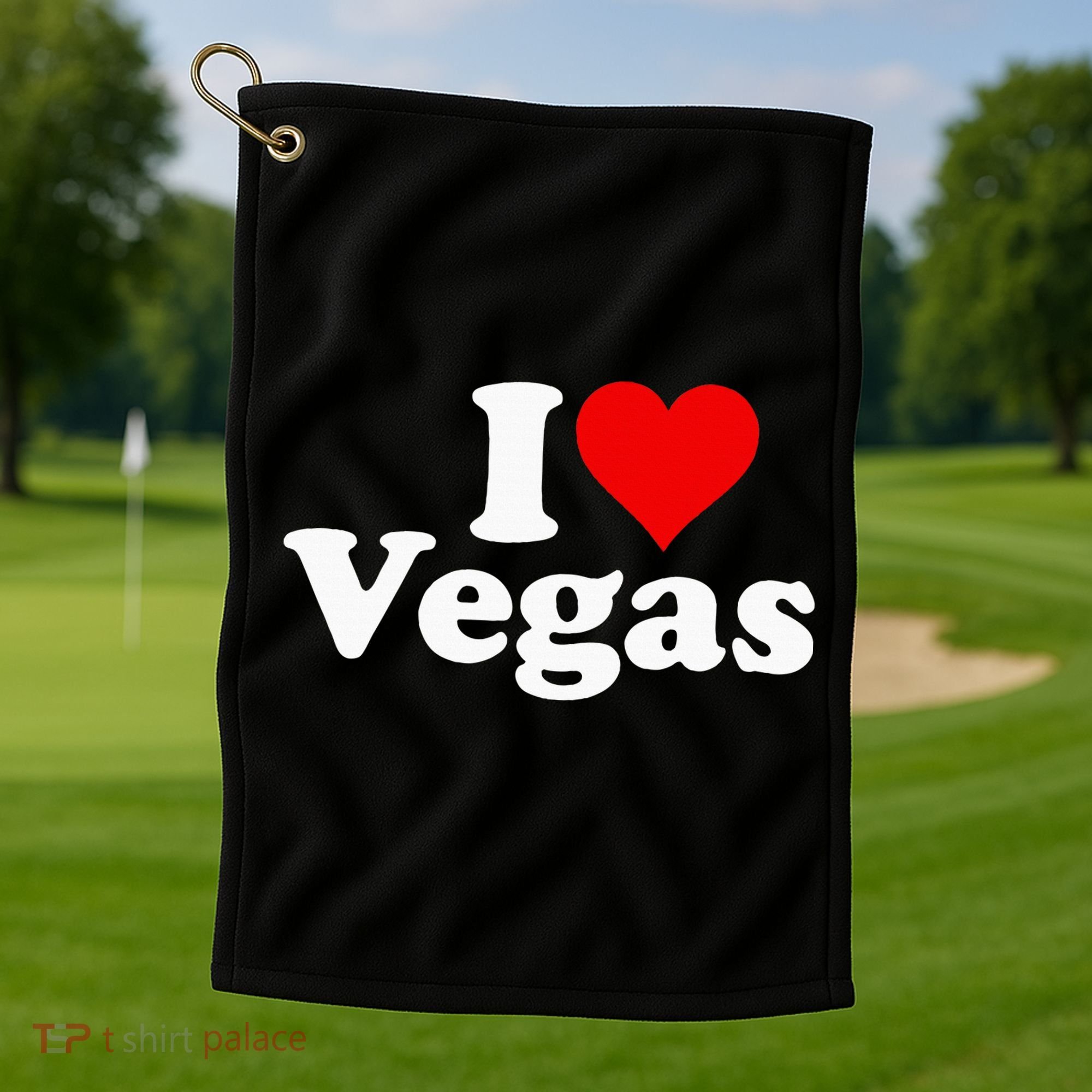 I Heart Love Las Vegas Nevada Golf Towel