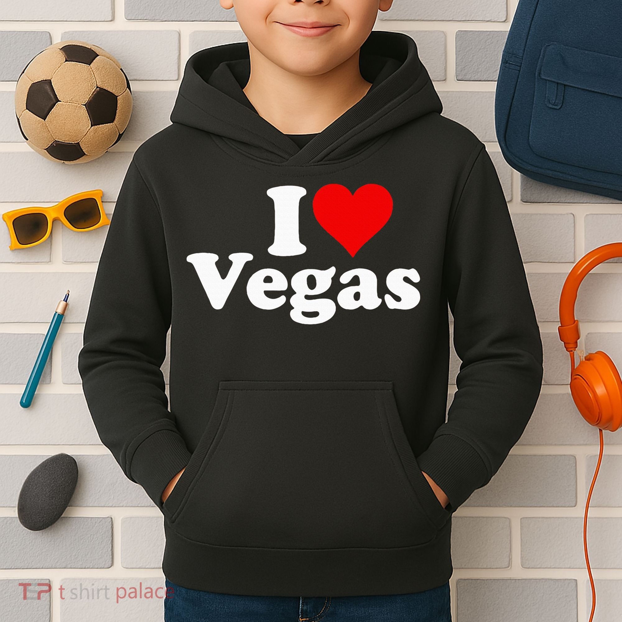 I Heart Love Las Vegas Nevada Kids Hoodie