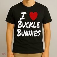 I Heart (Love) Buckle Bunnies Country Rodeo Cow Cow T-Shirt thumb 3