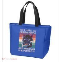 I Hate Morning People And Mornings And People Coffee Cat Gift Tote Bag thumb 3