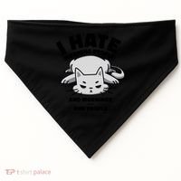 I Hate Mornings And People Funny Cat USA-Made Doggie Bandana thumb 0