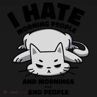 I Hate Mornings And People Funny Cat Apron thumb 3