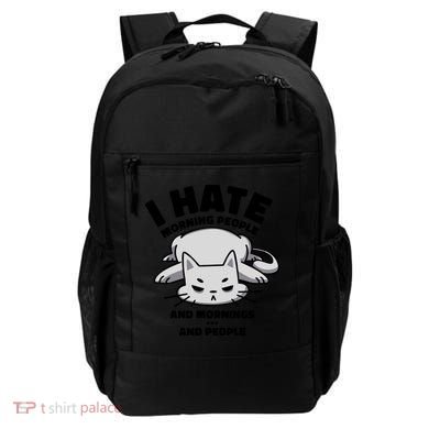 I Hate Mornings And People Funny Cat Backpack