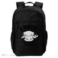I Hate Mornings And People Funny Cat Backpack thumb 0