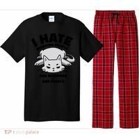 I Hate Mornings And People Funny Cat Pajama Set thumb 0