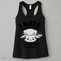 I Hate Mornings And People Funny Cat Women's Tank Top thumb 3