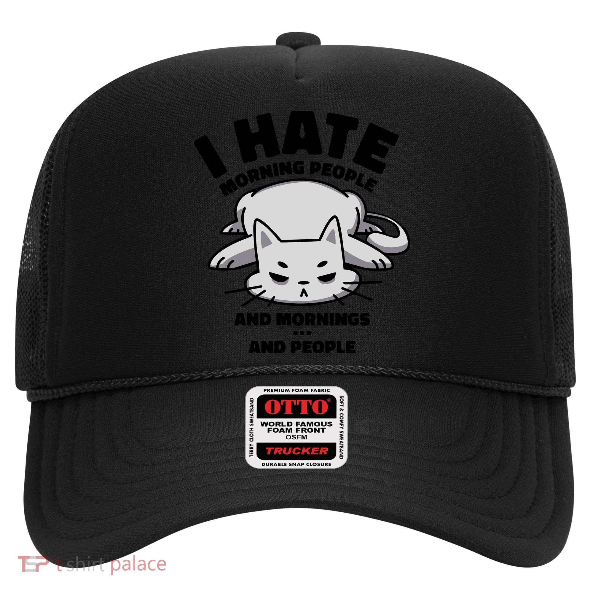 I Hate Mornings And People Funny Cat Hat