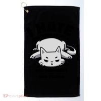 I Hate Mornings And People Funny Cat Golf Towel thumb 0