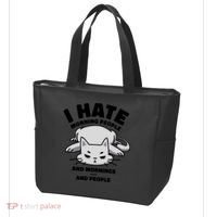 I Hate Mornings And People Funny Cat Tote Bag thumb 3
