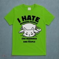 I Hate Mornings And People Funny Cat T-Shirt thumb 5