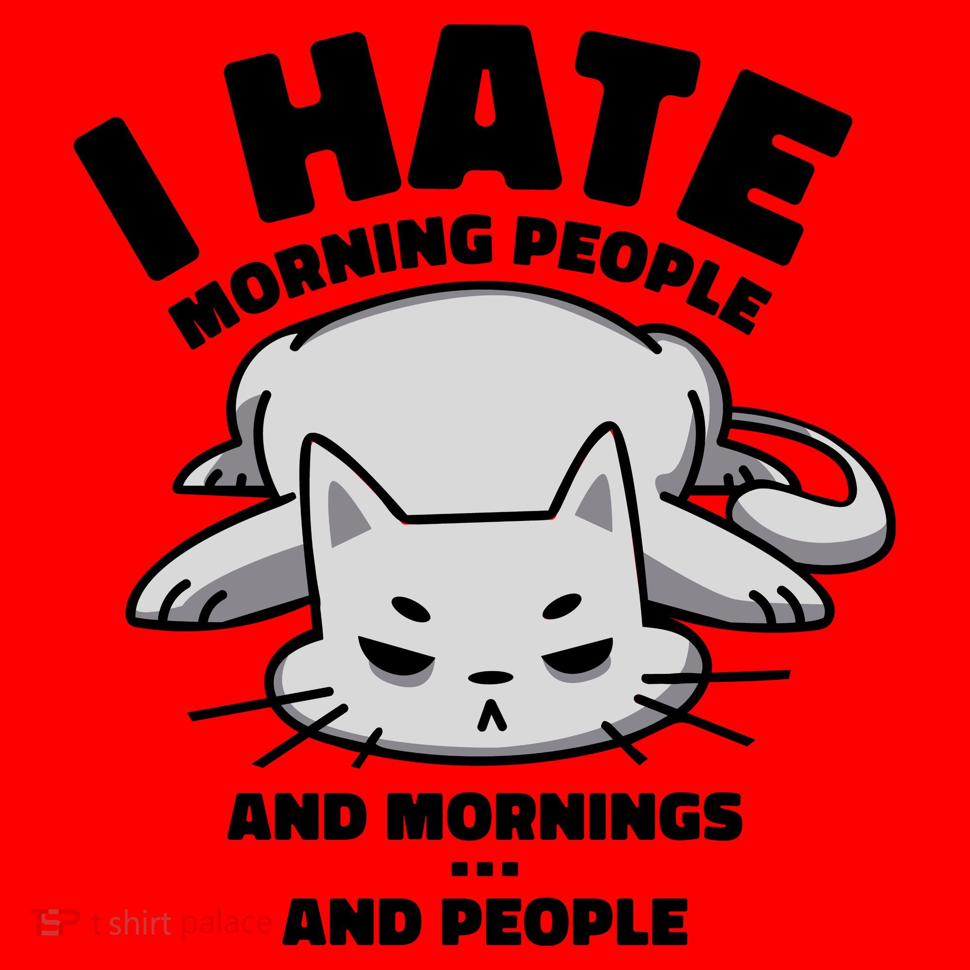 I Hate Mornings And People Funny Cat Santa Hat